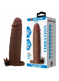 Коричневая насадка на пенис Xerxes - 22 см. - Baile - в Новочеркасске купить с доставкой