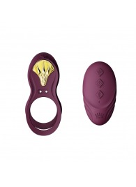 Фиолетовое эрекционное виброкольцо Bayek с пультом ДУ - Zalo - в Новочеркасске купить с доставкой
