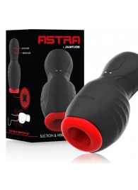 Черно-красный мастурбатор с вибрацией и всасыванием - JAMYJOB - в Новочеркасске купить с доставкой