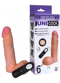 Фаллическая насадка Харнесс UNICOCK 6  с вибрацией - 18 см. - LOVETOY (А-Полимер) - купить с доставкой в Новочеркасске