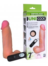 Фаллическая насадка Харнесс UNICOCK 7  с вибрацией - 19 см. - LOVETOY (А-Полимер) - купить с доставкой в Новочеркасске