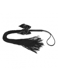 Чёрная плётка Lilly Whip Bijoux - Bijoux Indiscrets - купить с доставкой в Новочеркасске
