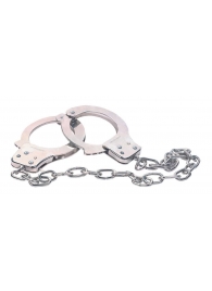 Наручники из металла с длинной цепочкой CHROME HANDCUFFS METAL HANDCUFFS W. KEY - NMC - купить с доставкой в Новочеркасске