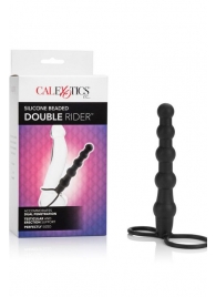 Насадка на пенис для двойного проникновения Silicone Beaded Double Rider - 14 см. - California Exotic Novelties - в Новочеркасске купить с доставкой