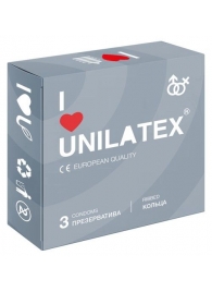 Презервативы с рёбрами Unilatex Ribbed - 3 шт. - Unilatex - купить с доставкой в Новочеркасске