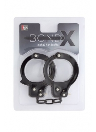 Чёрные наручники из листового металла BONDX METAL CUFFS BLACK - Dream Toys - купить с доставкой в Новочеркасске