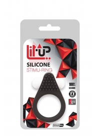 Чёрное эрекционное кольцо LIT-UP SILICONE STIMU RING 1 BLACK - Dream Toys - в Новочеркасске купить с доставкой