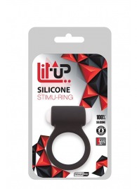 Чёрное эрекционное виброкольцо LIT-UP SILICONE STIMU RING 3 BLACK - Dream Toys - в Новочеркасске купить с доставкой