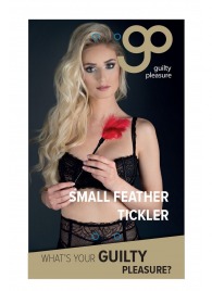 Пластиковая метелочка с красными пёрышками Small Feather Tickler - 32 см. - Blush Novelties - купить с доставкой в Новочеркасске