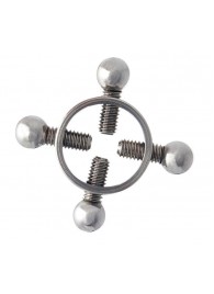 Серебристые зажимы для сосков на винтах - ToyFa - купить с доставкой в Новочеркасске