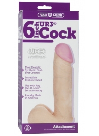 Ультра реалистичная насадка Vac-U-Lock  6  ULTRASKYN Cock - 17,3 см. - Doc Johnson - купить с доставкой в Новочеркасске