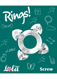 Прозрачное эрекционное кольцо Rings Screw - Lola Games - в Новочеркасске купить с доставкой