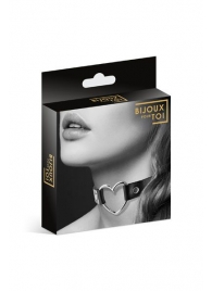 Чёрный чокер с кольцом в форме сердца - Bijoux Pour Toi - купить с доставкой в Новочеркасске