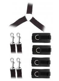 Комплект наручников и поножей LUXURIOUS BED RESTRAINT CUFF SET - Blush Novelties - купить с доставкой в Новочеркасске