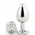 Серебристая анальная втулка с прозрачным кристаллом - 7,1 см. - Dream Toys - купить с доставкой в Новочеркасске
