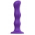 Фиолетовая насадка Strap-On-Me Dildo Geisha Balls size M - Strap-on-me - купить с доставкой в Новочеркасске
