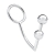 Кольцо на пенис с анальным стимулятором Two Bead Stainless Steel Anal Hook   Cock Ring - BlueLine - в Новочеркасске купить с доставкой