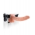 Телесный полый страпон с вибрацией Vibrating Hollow Strap-On with Balls - 24 см. - Pipedream - купить с доставкой в Новочеркасске
