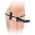 Черный страпон с вагинальной пробкой Deluxe Vibrating Penetrix Strap-On - 19 см. - Pipedream - купить с доставкой в Новочеркасске