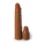 Коричневая насадка на член 2  Silicone X-tension - 20,3 см. - Pipedream - в Новочеркасске купить с доставкой