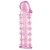 Гелевая розовая насадка на фаллос с шипами - 12 см. - Toyfa Basic - в Новочеркасске купить с доставкой