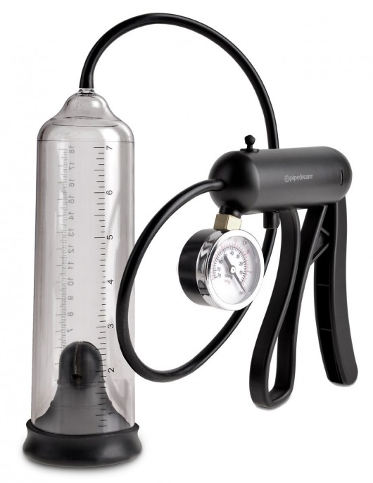 Вакуумная мужская помпа с датчиком давления Pro-Gauge Power Pump - Pipedream - в Новочеркасске купить с доставкой