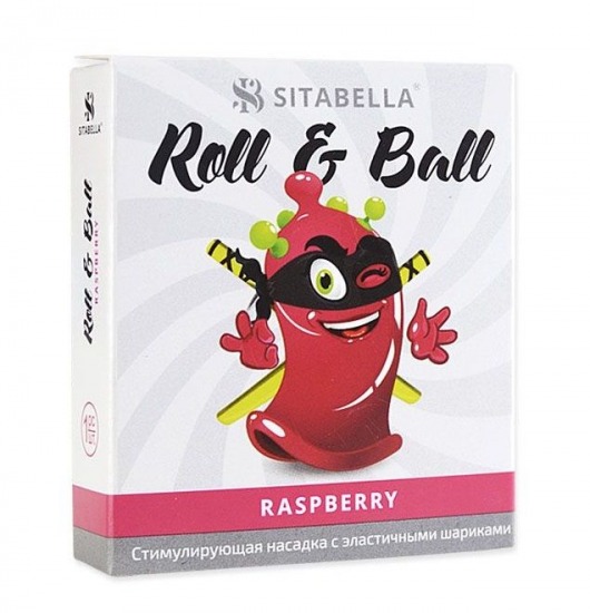 Стимулирующий презерватив-насадка Roll   Ball Raspberry - Sitabella - купить с доставкой в Новочеркасске