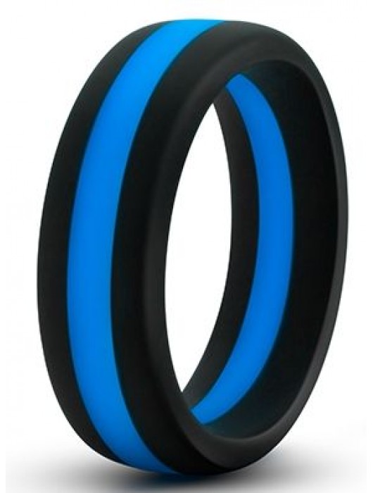 Черно-синее эрекционное кольцо Silicone Go Pro Cock Ring - Blush Novelties - в Новочеркасске купить с доставкой