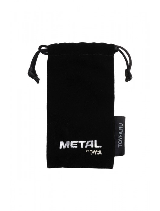 Серебристая коническая анальная пробка с красным кристаллом - 8 см. - ToyFa - купить с доставкой в Новочеркасске