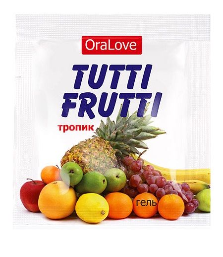 Пробник гель-смазки Tutti-frutti со вкусом тропических фруктов - 4 гр. - Биоритм - купить с доставкой в Новочеркасске