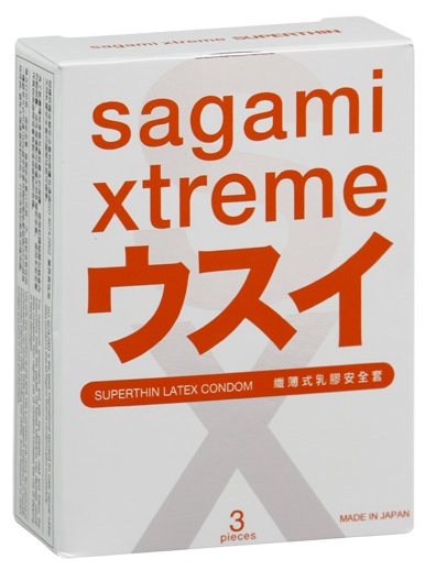 Ультратонкие презервативы Sagami Xtreme SUPERTHIN - 3 шт. - Sagami - купить с доставкой в Новочеркасске