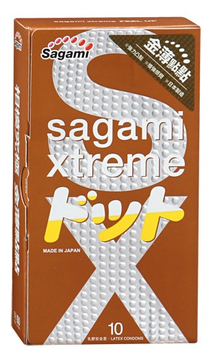 Презервативы Sagami Xtreme FEEL UP с точечной текстурой и линиями прилегания - 10 шт. - Sagami - купить с доставкой в Новочеркасске