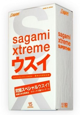 Ультратонкие презервативы Sagami Xtreme SUPERTHIN - 15 шт. - Sagami - купить с доставкой в Новочеркасске