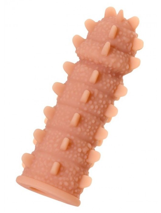 Телесная реалистичная насадка KOKOS Extreme Sleeve 04 с дополнительной стимуляцией - 12,7 см. - KOKOS - в Новочеркасске купить с доставкой