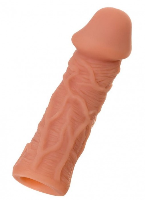 Телесная реалистичная насадка KOKOS Extreme Sleeve 05 с дополнительной стимуляцией - 12,7 см. - KOKOS - в Новочеркасске купить с доставкой