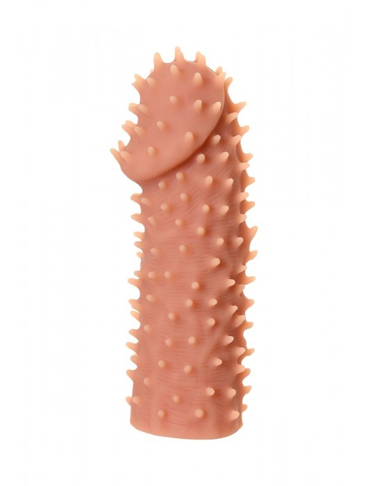 Телесная реалистичная насадка KOKOS Extreme Sleeve 07 с дополнительной стимуляцией - 12,7 см. - KOKOS - в Новочеркасске купить с доставкой