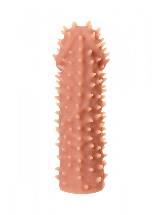 Телесная реалистичная насадка KOKOS Extreme Sleeve 07 с дополнительной стимуляцией - 12,7 см. - KOKOS - в Новочеркасске купить с доставкой