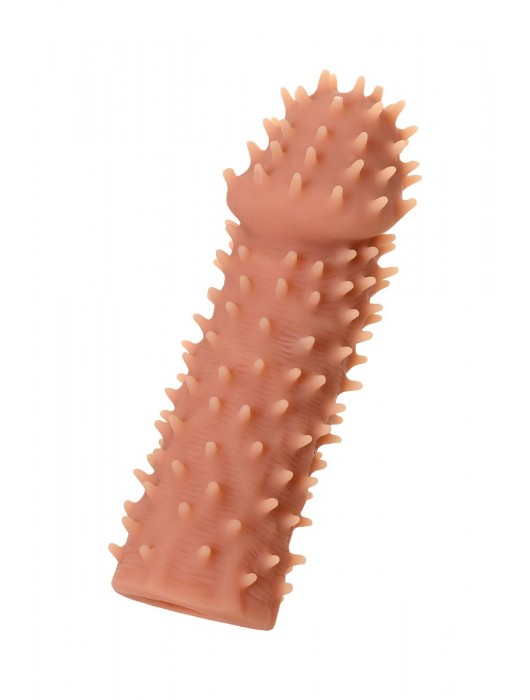 Телесная реалистичная насадка KOKOS Extreme Sleeve 07 с дополнительной стимуляцией - 12,7 см. - KOKOS - в Новочеркасске купить с доставкой