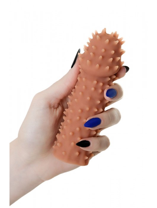 Телесная реалистичная насадка KOKOS Extreme Sleeve 07 с дополнительной стимуляцией - 12,7 см. - KOKOS - в Новочеркасске купить с доставкой