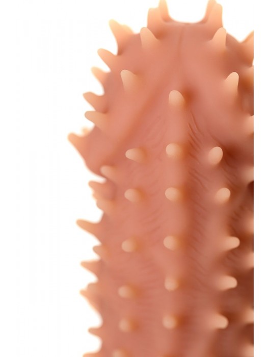 Телесная реалистичная насадка KOKOS Extreme Sleeve 07 с дополнительной стимуляцией - 12,7 см. - KOKOS - в Новочеркасске купить с доставкой