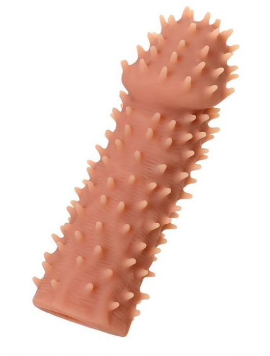 Телесная реалистичная насадка KOKOS Extreme Sleeve 07 с дополнительной стимуляцией - 12,7 см. - KOKOS - в Новочеркасске купить с доставкой