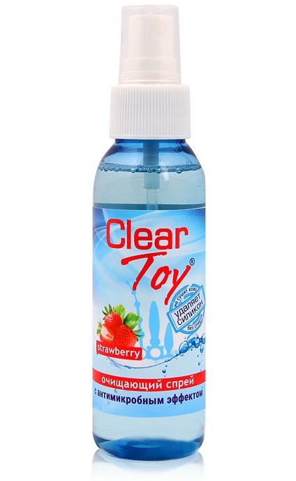 Очищающий спрей для игрушек CLEAR TOY Strawberry - 100 мл. - Биоритм - купить с доставкой в Новочеркасске