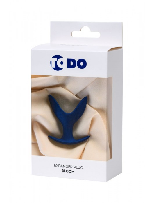 Синяя силиконовая расширяющая анальная втулка Bloom - 9 см. - ToyFa