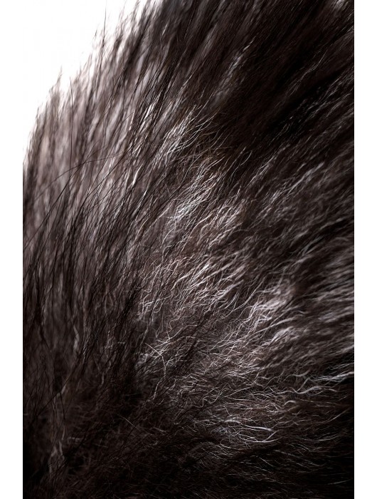 Серебристая металлическая анальная втулка с хвостом чернобурой лисы - размер S - ToyFa - купить с доставкой в Новочеркасске