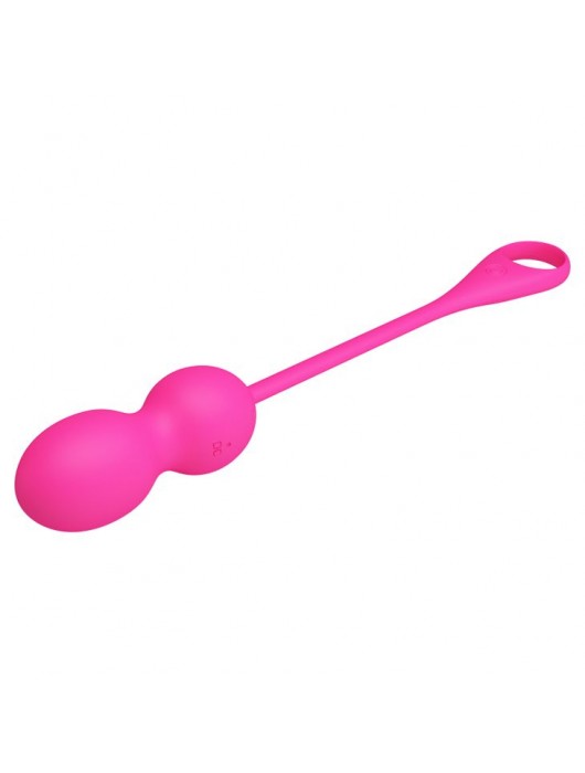 Розовые вагинальные шарики Elvira с управлением через смартфон - Baile