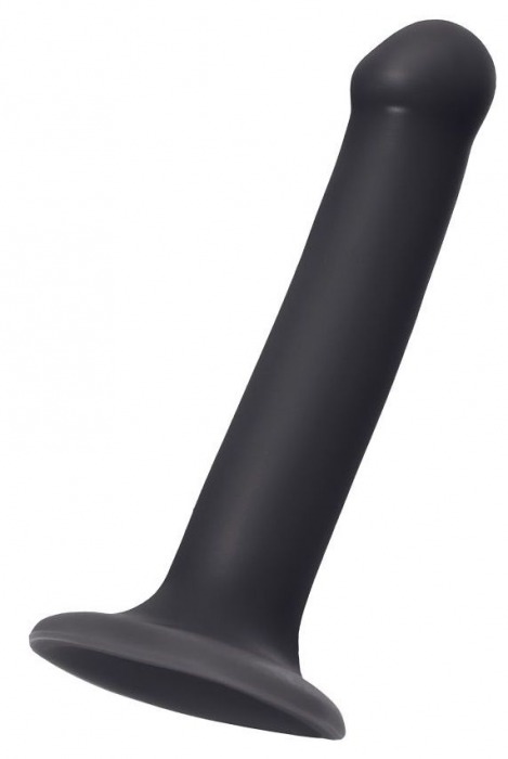 Черный фаллос на присоске Silicone Bendable Dildo M - 18 см. - Strap-on-me - купить с доставкой в Новочеркасске