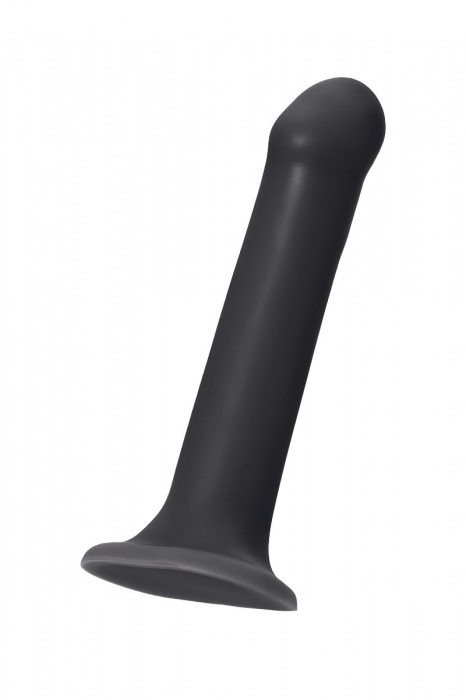 Черный фаллос на присоске Silicone Bendable Dildo L - 19 см. - Strap-on-me - купить с доставкой в Новочеркасске