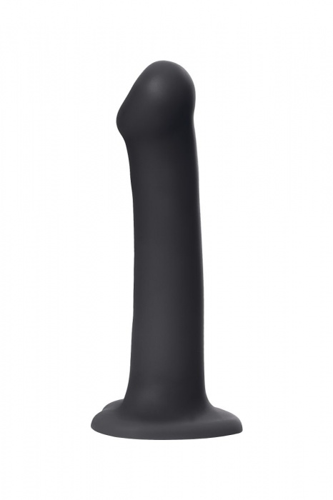 Черный фаллос на присоске Silicone Bendable Dildo L - 19 см. - Strap-on-me - купить с доставкой в Новочеркасске