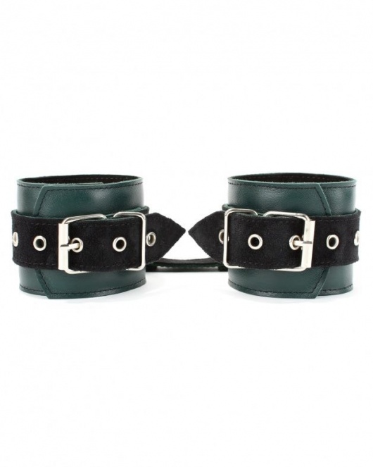 Изумрудные наручники Ladys Arsenal на карабинах - БДСМ Арсенал - купить с доставкой в Новочеркасске