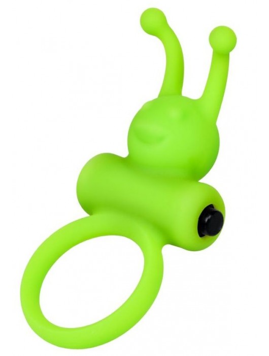 Зеленое эрекционное виброкольцо на пенис Cock Ring - A-toys - в Новочеркасске купить с доставкой